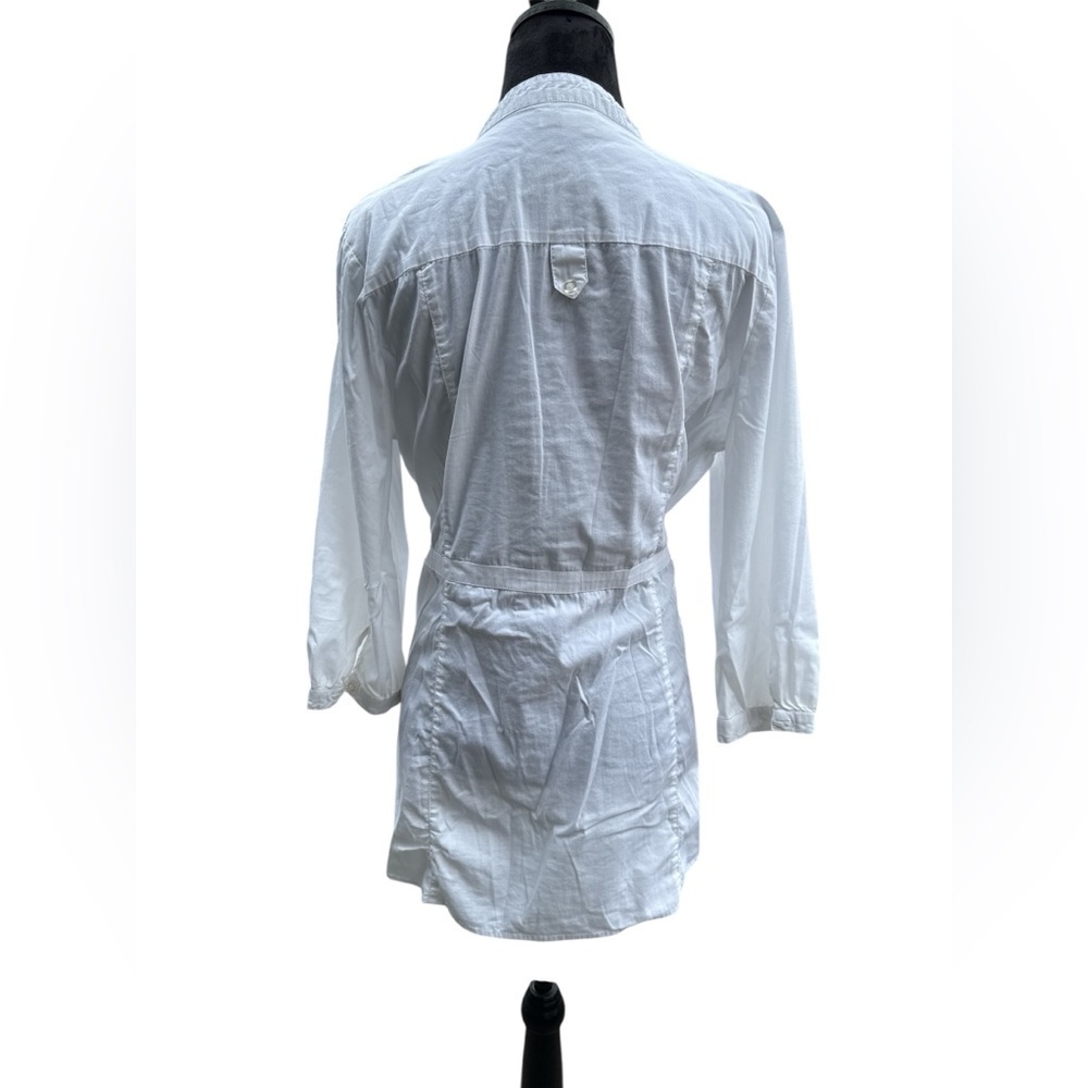 Joseph A White Tunic XL Minimalist Cottagecore Academia Pleated Classic Preppy - Picture 4 of 10